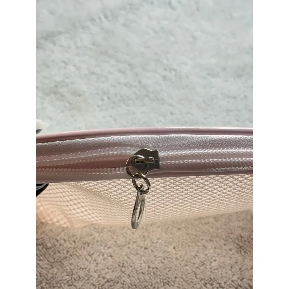 Toiletries Travel make up bag set of 2 sturdy one transparent one mesh